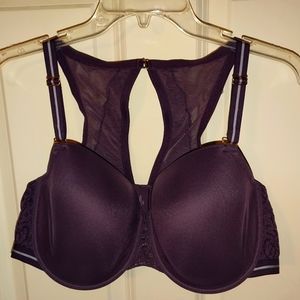 Third Love racer back lace bra 44C Deep purple color